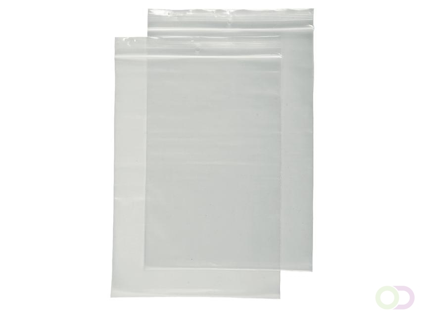 Sachet d'emballage zip refermable 50µ. 80x120mm 25 pièces - Office Deals.fr