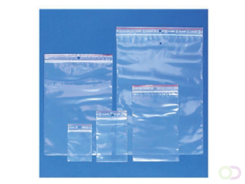 Sachet d'emballage zip refermable 50µ. 80x120mm 25 pièces - Office Deals.fr